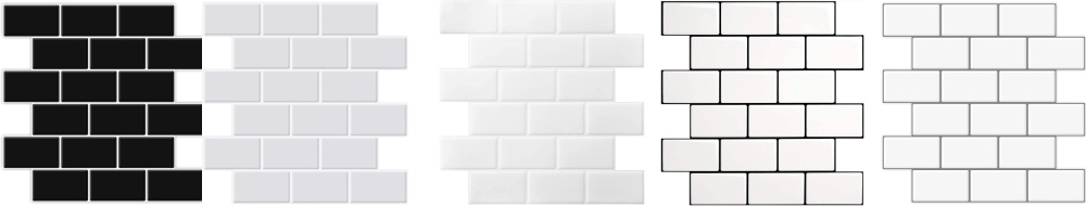 Subway Tile Peel and Stick Backsplash, White with gray grout: image 5
