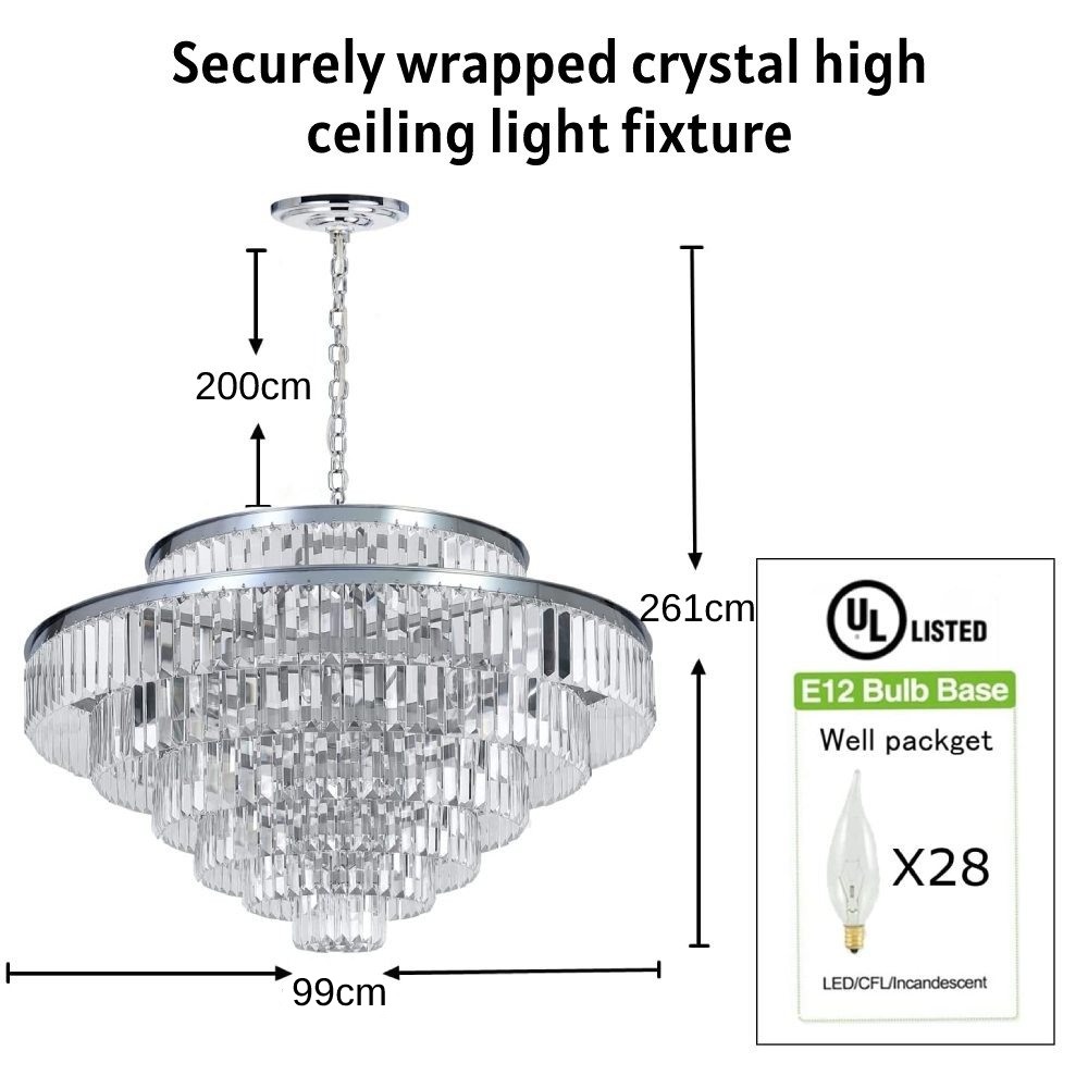 Crystal Chandelier, 99 cm | 39 inch(28-Lights): image 6