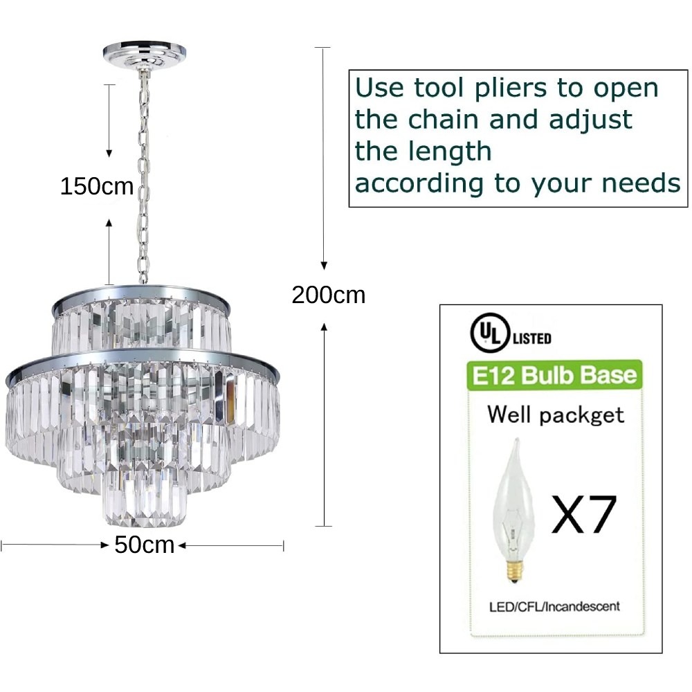 Crystal Chandelier, 99 cm | 39 inch(28-Lights): image 13