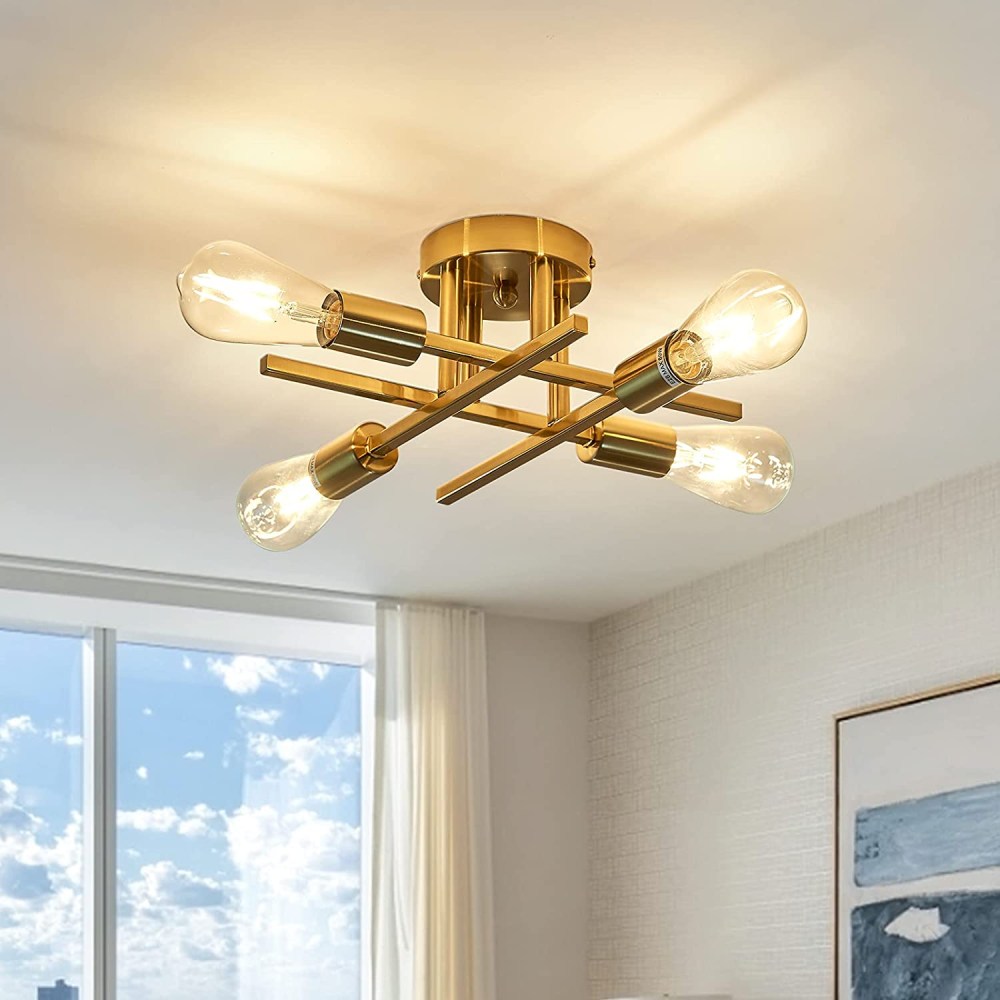 Modern Light Pendant, Gold: image 7