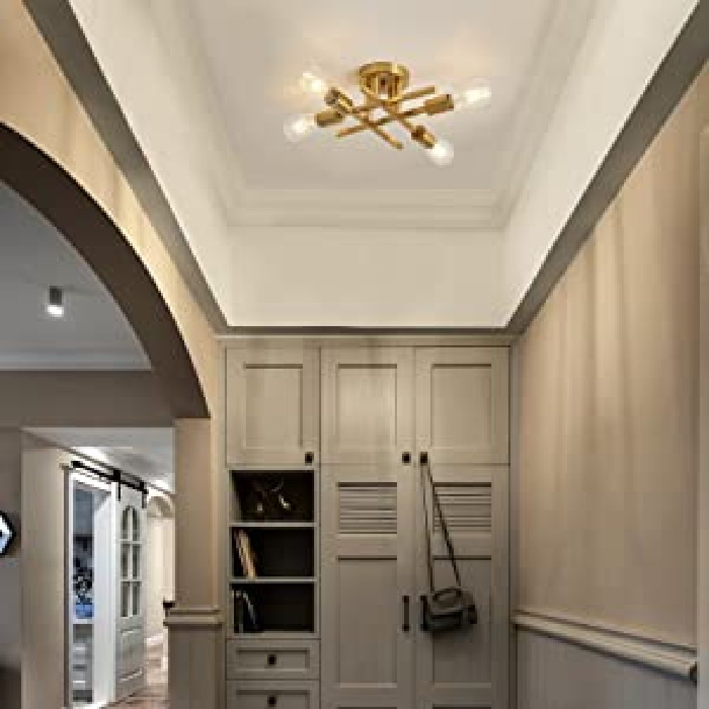 Modern Light Pendant, Gold: image 14