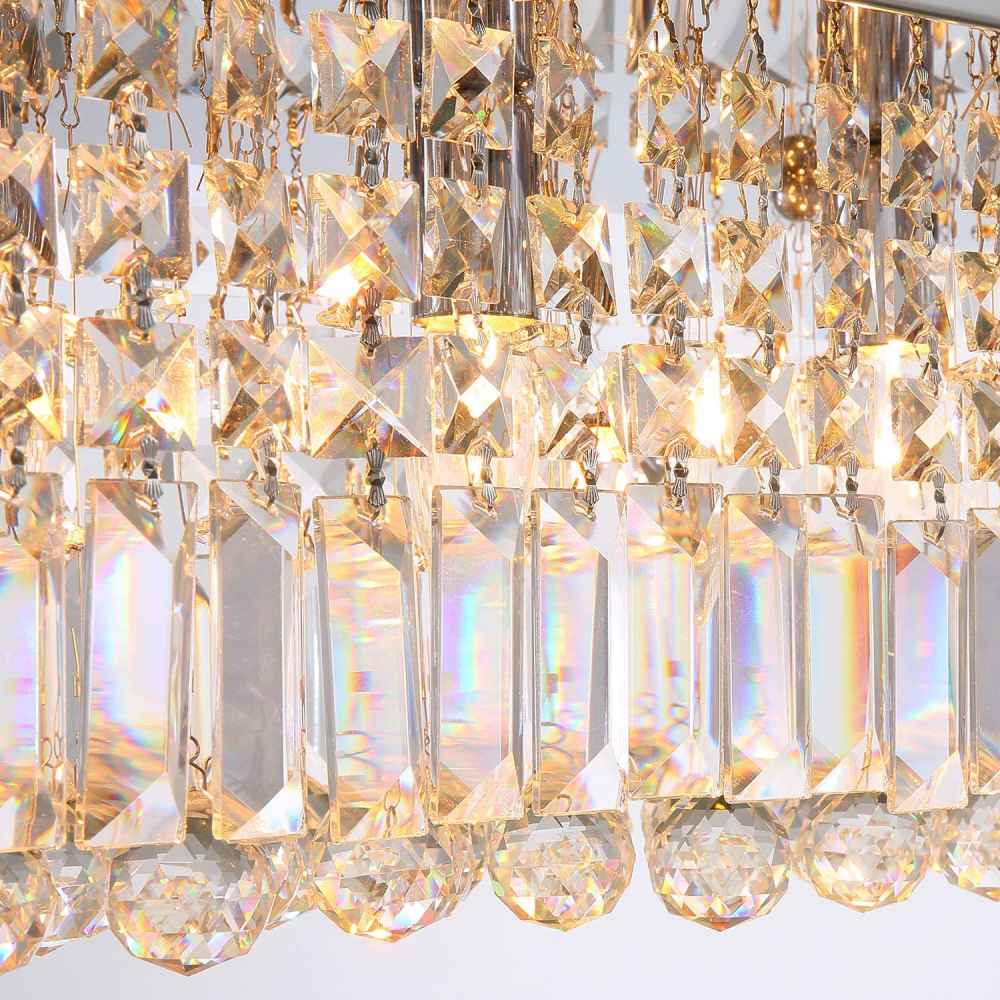 Rectangular Crystal Chandelier, L119cm(47")(10-Lights): image 8