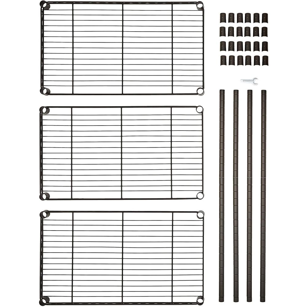 Heavy Duty Shelving Unit, 5-Shelf, Black: image 3