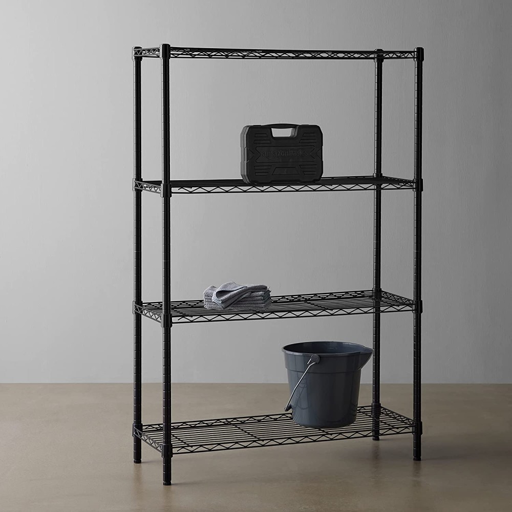 Heavy Duty Shelving Unit, 5-Shelf, Black: image 6