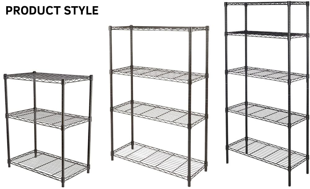 Heavy Duty Shelving Unit, 5-Shelf, Black: image 13
