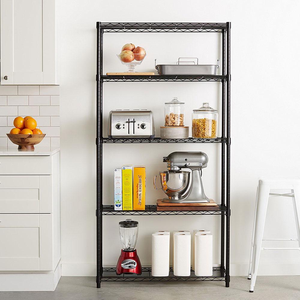 Heavy Duty Shelving Unit, 5-Shelf, Black: image 1