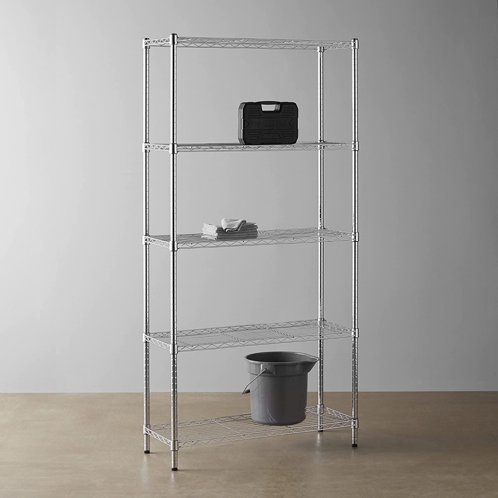 Heavy Duty Shelving Unit, 5-Shelf, Black: image 15