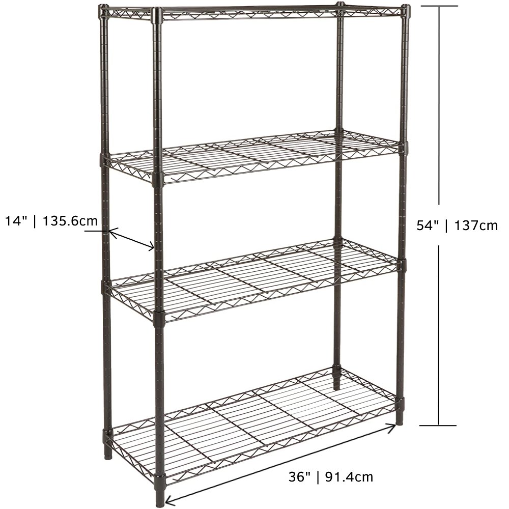 Heavy Duty Shelving Unit, 5-Shelf, Black: image 17
